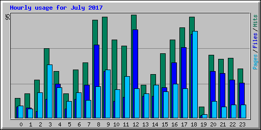 Hourly usage for July 2017