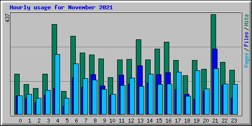 Hourly usage for November 2021