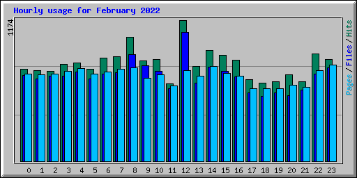 Hourly usage for February 2022