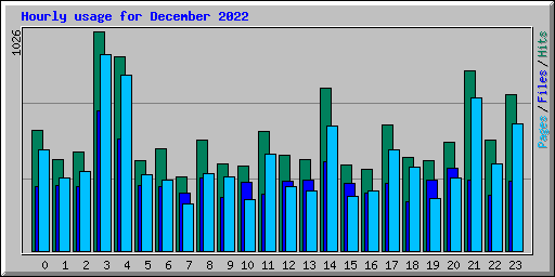 Hourly usage for December 2022