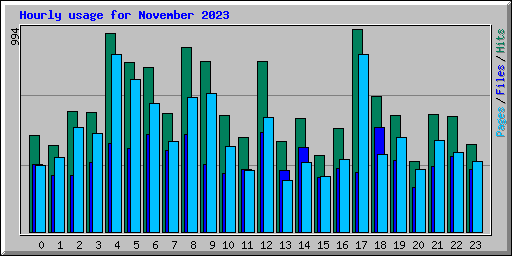 Hourly usage for November 2023