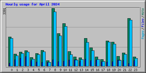Hourly usage for April 2024