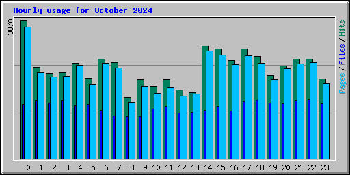 Hourly usage for October 2024